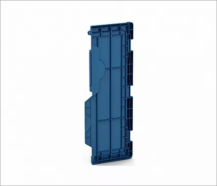 Крышка пластиковая LF-64 610х410 мм iPlast голубая распашная c осями для контейнера KV-6417, 6422, 6427 (50.518.С55)